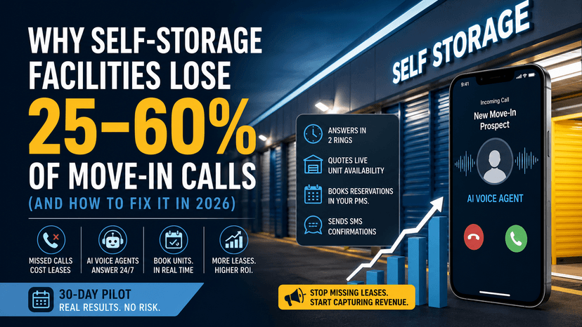 Why Self-Storage Facilities Lose 25–60% of Move-In Calls (And How to Fix It in 2026)