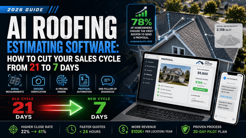 AI Roofing Estimating Software: How to Cut Your Sales Cycle from 21 to 7 Days (2026 Guide)